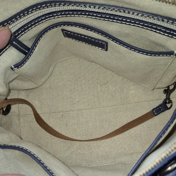 Dooney & Bourke Blue Leather Satchel